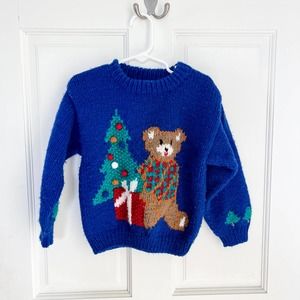 Toddler Kids Vintage 4T Ugly Christmas Sweater